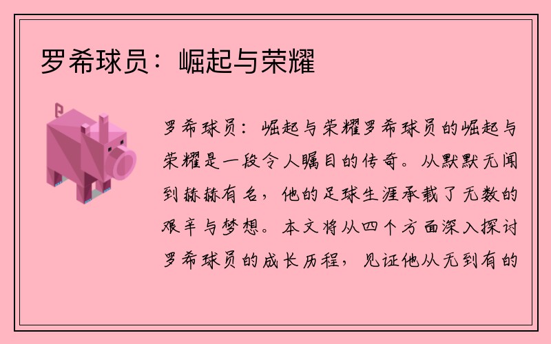 罗希球员：崛起与荣耀